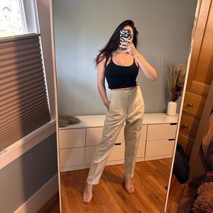 Zara Nude Neutral Dress Slack Pants